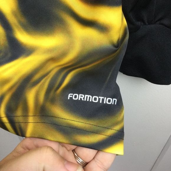 Adidas Climacool Soccer Goalie Jersey, Black w/Flames, Padded Elbow, size Small - Picture 7 of 10